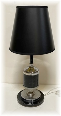 Art Deco Table Lamp with Thick Middle Disk