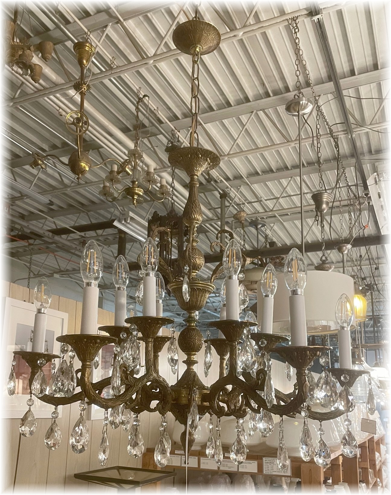 Spanish crystal 12 arm chandelier
